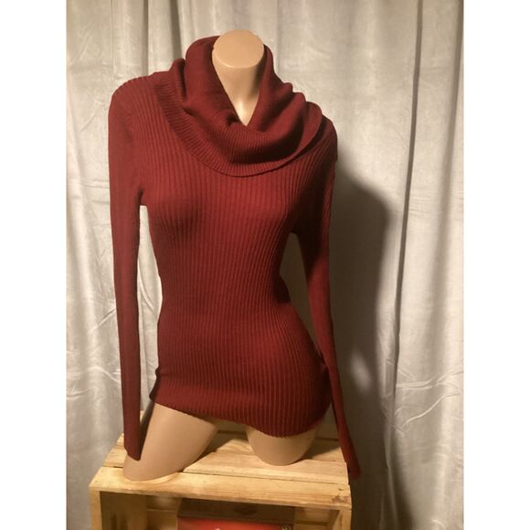 It's Our Time Red Cowl Neck Sweater M - Picture 1 of 4